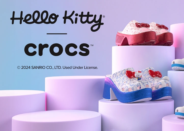 ハローキティ クロックス crocs 50周年靴 - 靴